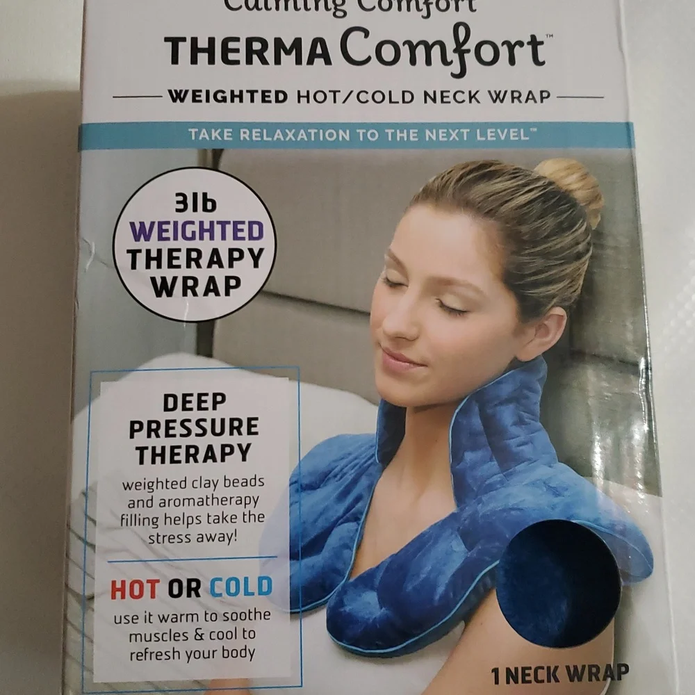 Calming Comfort Thermacomfort 3 LB Weighted Hot/Cold Aromatherapy neck‎ wrap new